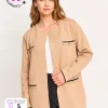 CARDIGAN CACHAREL CON TAPETAS Y BOTONES