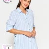 BLUSA CACHAREL MANGA LARGA CON BOTONES
